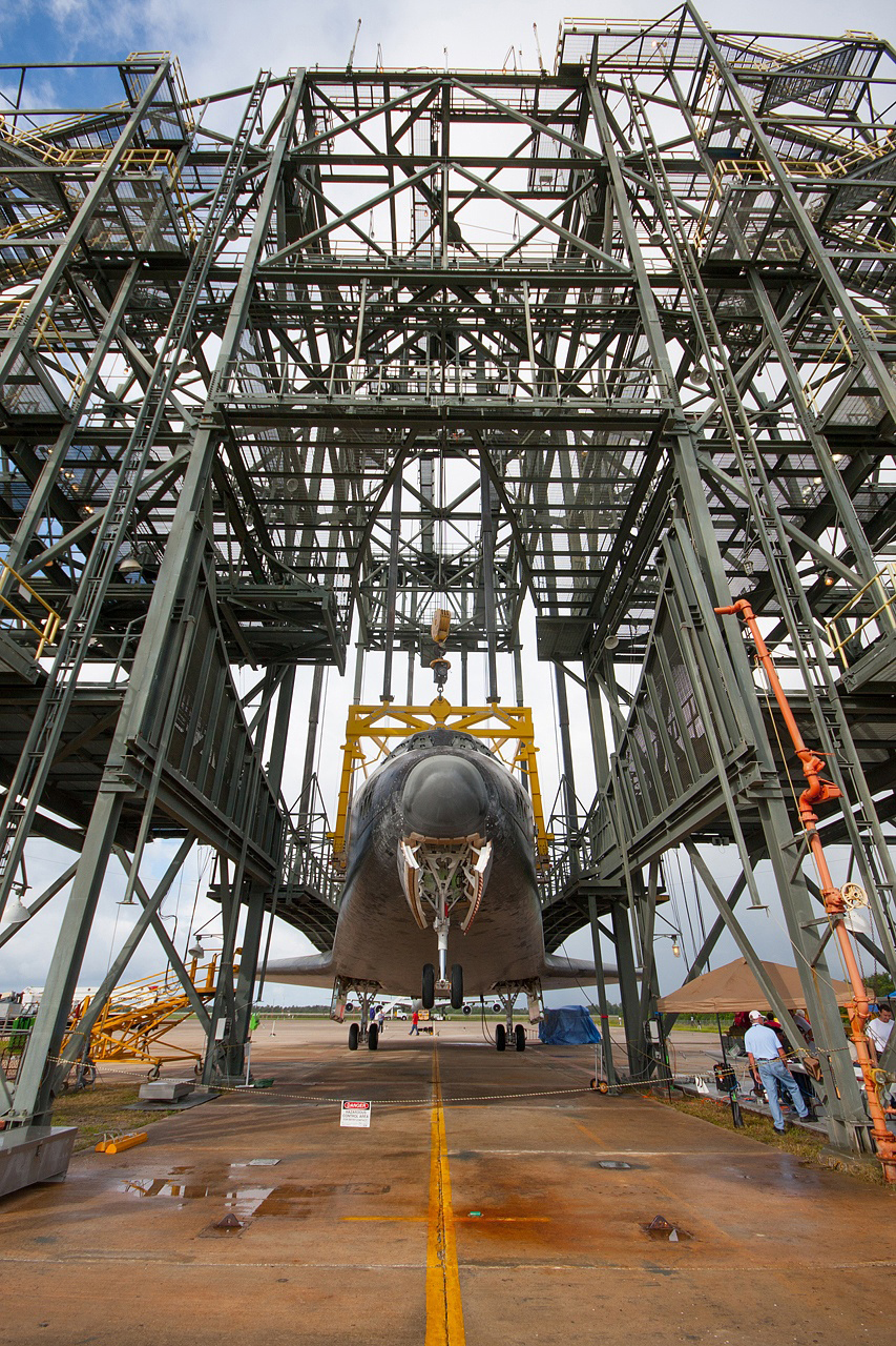 Space Shuttle Endeavour Mounted on 747 Jumbo Jet for Flight to L.A.